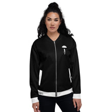 Load image into Gallery viewer, Hanging from Heaven - Black - Unisex Bomber Jacket
