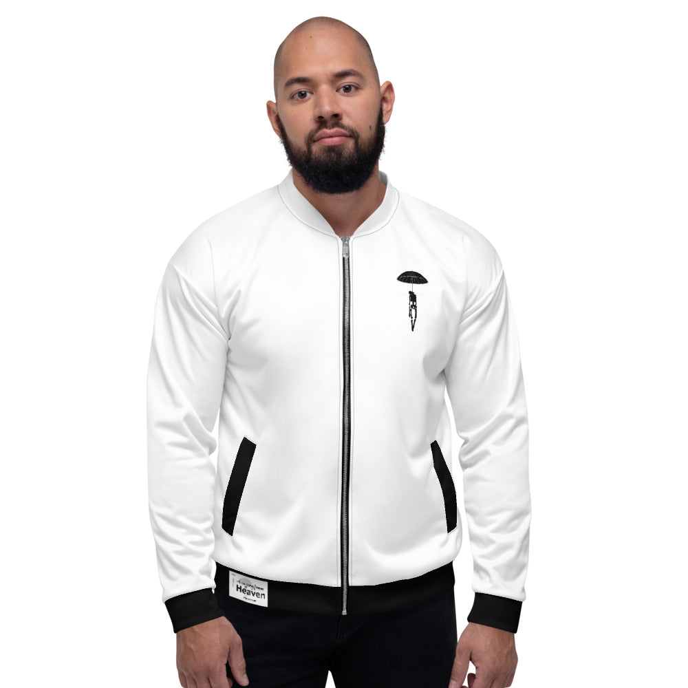 Hanging from Heaven - White - Unisex Bomber Jacket