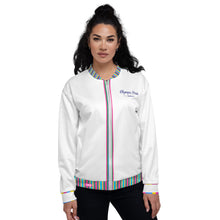 Load image into Gallery viewer, OLYMPIC PRIDE -  White Coloured - Unisex Bomber Jacket
