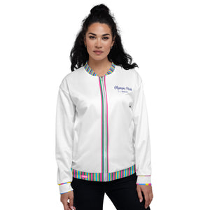 OLYMPIC PRIDE -  White Coloured - Unisex Bomber Jacket