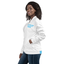 Load image into Gallery viewer, SUPER SISTER LEAGUE - Blue - Unisex Bomber Jacket
