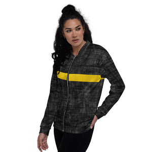 Trip - Black and Yellow - Unisex Bomber Jacket