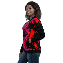 Load image into Gallery viewer, SUPER SISTER LEAGUE - Pink Multi Cross - Unisex Bomber Jacket
