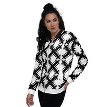 Load image into Gallery viewer, SUPER SISTER LEAGUE - Black Cross - Unisex Bomber Jacket
