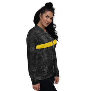 Trip - Black and Yellow - Unisex Bomber Jacket