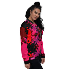 Load image into Gallery viewer, SUPER SISTER LEAGUE - Pink Multi Cross - Unisex Bomber Jacket
