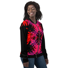 Load image into Gallery viewer, SUPER SISTER LEAGUE - Pink Multi Cross - Unisex Bomber Jacket
