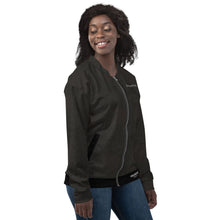 Load image into Gallery viewer, FRONTEND/BACKEND - Flip mode - Unisex Bomber Jacket
