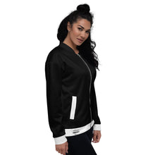 Load image into Gallery viewer, Hanging from Heaven - Black - Unisex Bomber Jacket
