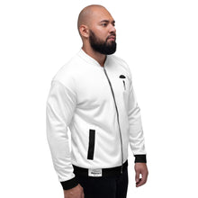 Load image into Gallery viewer, Hanging from Heaven - White - Unisex Bomber Jacket
