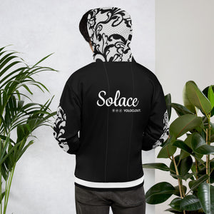 Solace - Black & White Free Style Unisex Hoodie