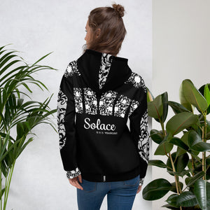 Solace - Black & White Free style Unisex Hoodie