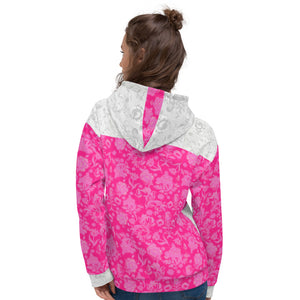 Pink Floral Unisex Hoodie