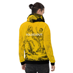 SOLACE - Yoloclout. - Fine Art Yellow Unisex Hoodie