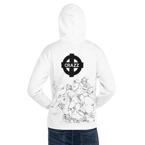 CRAZZ - White Unisex Hoodie