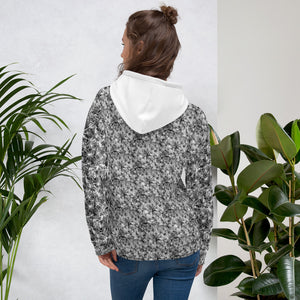 Grey Floral Pattern - Unisex Hoodie