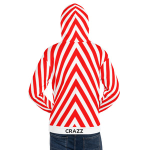 CRAZZ -  RED STRIPES - Unisex Hoodie