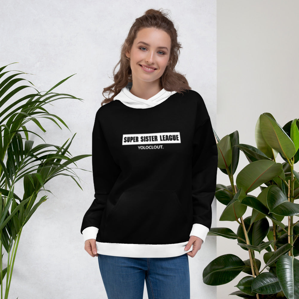 SUPER SISTER LEAGUE - B&W - Unisex Hoodie