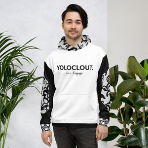 Solace - Black & White Free Style Unisex Hoodie