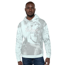 Load image into Gallery viewer, SOLACE - Yoloclout. Fine Art Fit - Light Blue Unisex Hoodie
