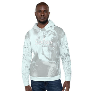 SOLACE - Yoloclout. Fine Art Fit - Light Blue Unisex Hoodie