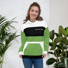 Load image into Gallery viewer, SUPER SISTER LEAGUE - Green, Black and White Unisex Hoodie
