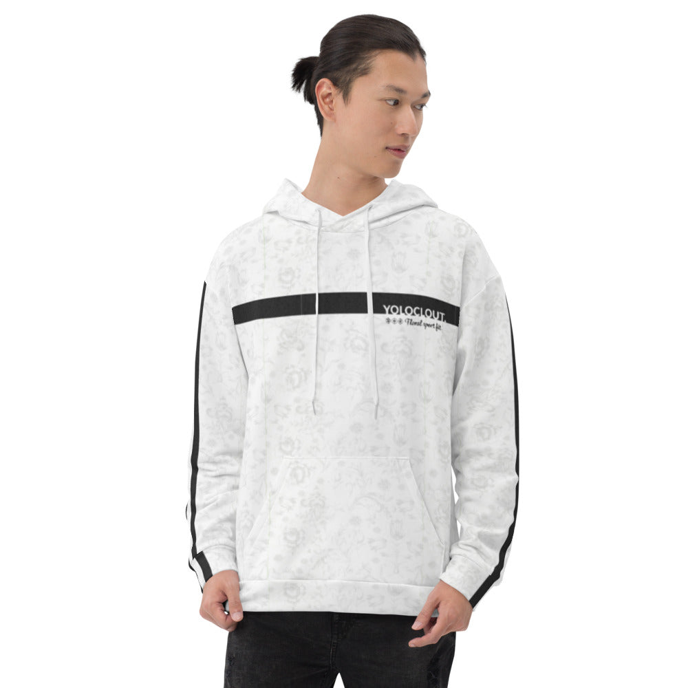 Light-Grey  - Floral Sport Unisex Hoodie