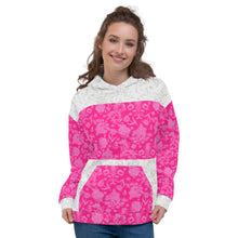 Load image into Gallery viewer, Pink Floral Unisex Hoodie
