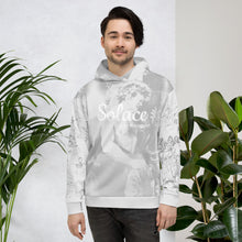 Load image into Gallery viewer, SOLACE - Yoloclout. Fine Art Fit - Light Blue Unisex Hoodie
