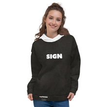 Load image into Gallery viewer, SIGN/TIMES - Flipmode - B&amp;W - Unisex Hoodie
