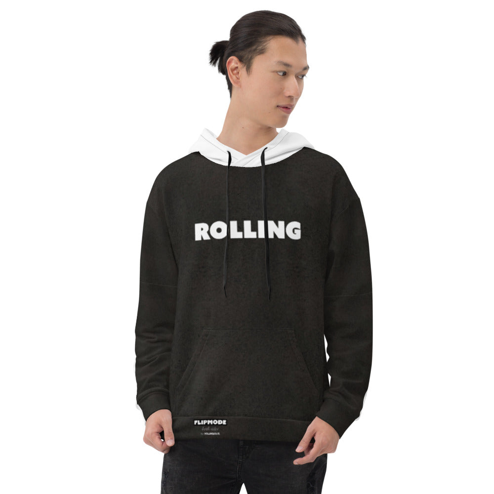 ROLLING/STONE - Flipmode - B&W - Unisex Hoodie