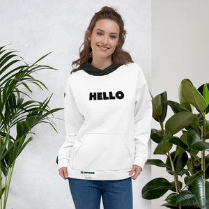 HELLO/GOODBYE - Flipmode - W&B - Unisex Hoodie