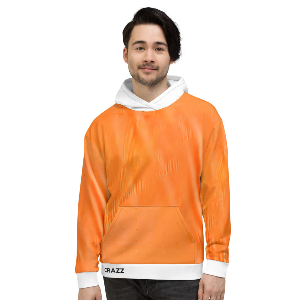 CRAZZ - Orange Plastic Coating Look - Unisex Hoodie