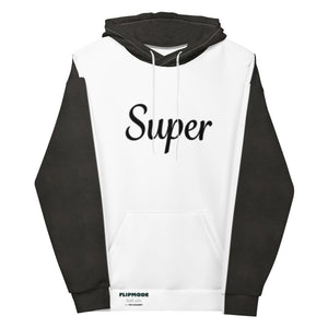 SUPER/COURAGE- Flipmode - W&B - Unisex Hoodie