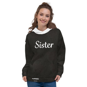 SISTER/COURAGE- Flipmode - W&B - Unisex Hoodie