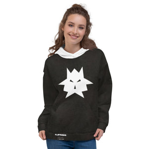 WHITE and BLACK WOLF - Flipmode - Unisex Hoodie