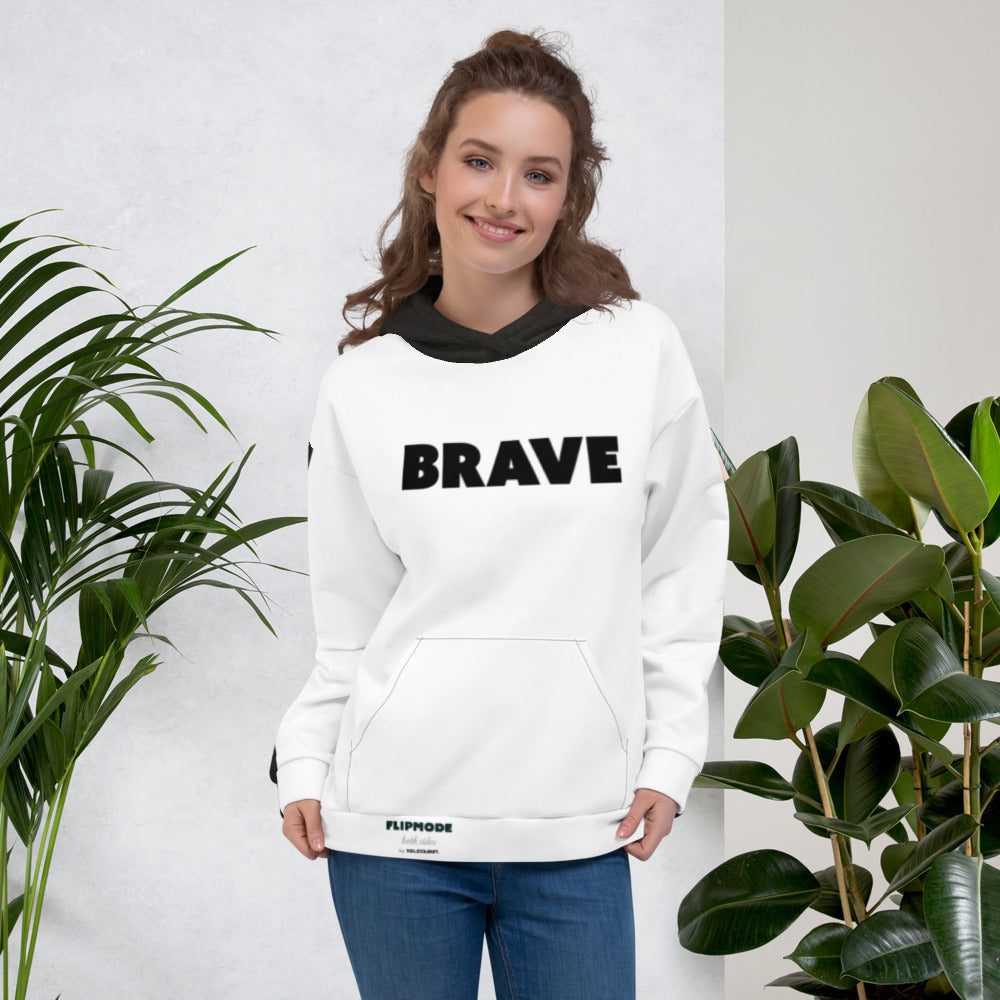 BRAVE / NEW PEOPLE - Flipmode - B&W - Unisex Hoodie