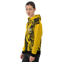 Load image into Gallery viewer, SOLACE - Yoloclout. - Fine Art Yellow Unisex Hoodie
