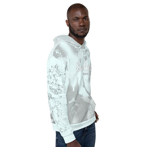 SOLACE - Yoloclout. Fine Art Fit - Light Blue Unisex Hoodie