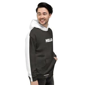 HELLO/GOODBYE - Flipmode - B&W - Unisex Hoodie