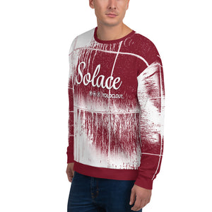 SOLACE - Burgundy/Stain - Yoloclout. - Free Style Unisex Sweatshirt