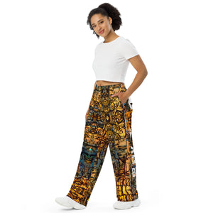 YAYOB - All-over print unisex wide-leg pants