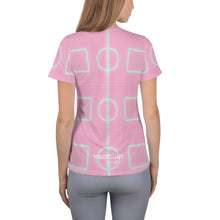 Load image into Gallery viewer, Playing field - Pink - All-Over Print Women&#39;s Athletic T-shirt
