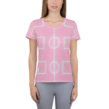 Load image into Gallery viewer, Playing field - Pink - All-Over Print Women&#39;s Athletic T-shirt
