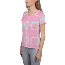 Load image into Gallery viewer, Playing field - Pink - All-Over Print Women&#39;s Athletic T-shirt
