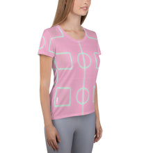 Load image into Gallery viewer, Playing field - Pink - All-Over Print Women&#39;s Athletic T-shirt
