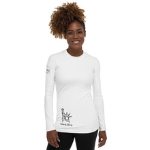 Load image into Gallery viewer, SISTER OF LIBERTY - SSL - White Women&#39;s Rash Guard
