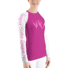 Load image into Gallery viewer, Lionesses - Pink Women&#39;s Rash Guard
