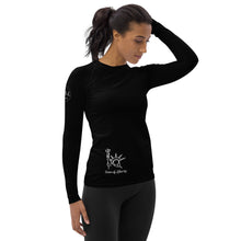 Load image into Gallery viewer, SISTER OF LIBERTY - SSL - Black Women&#39;s Rash Guard
