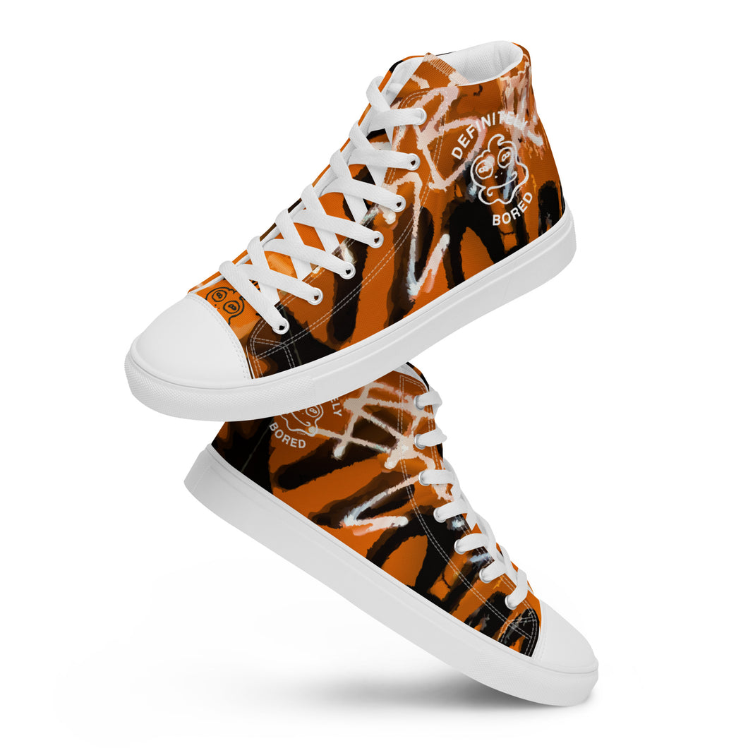 DEFINITELY BORED nr 002 - Spooky Frog - Men’s high top canvas shoes